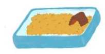 トレーに木製チップを敷いた床のイラスト