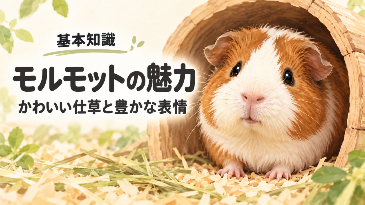 モルモットの魅力を描いたイラスト